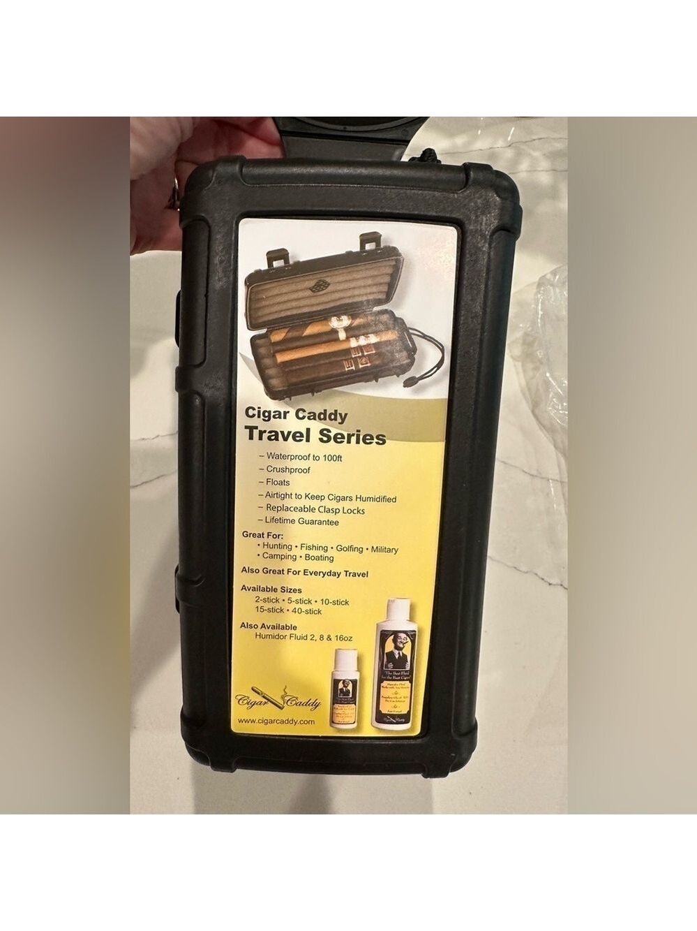 Alec Bradley By Cigar Caddy Travel Series Humidor. Holds 15 Cigars. New